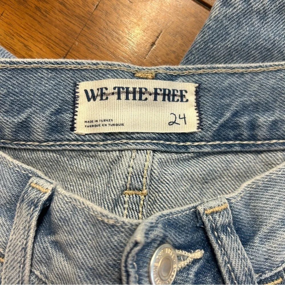 *NWT* Free People We The Free Ghost Town Long Shorts, Size 24, Denim Jeans